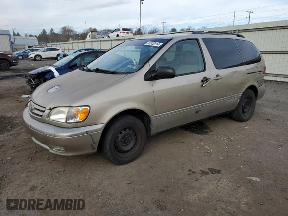 2002 Toyota Sienna LE with VIN 4T3ZF13C12U455861, listed as a Copart auction lot 80950914 with 250,830 mi miles and Salvage Title. Bid and sale history available at carsss.com. Image 1.