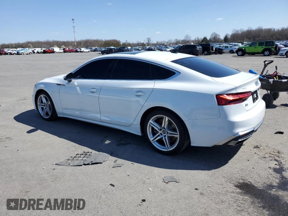 2021 Audi A5 Sportback S line Premium Plus with VIN WAUFACF51MA052083, listed as a Copart auction lot 48100144 with 41,985 mi miles. Bid and sale history available at carsss.com. Image 2.