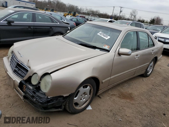 2002 Mercedes-Benz E-Class with VIN WDBJF82J52X062915, listed as a Copart auction lot 48284604 with 150,227 mi miles and Salvage Title. Bid and sale history available at carsss.com. Image 1.