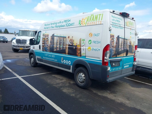2017 Ram ProMaster Cargo with VIN 3C6URVHG7HE528120, listed as a IAAI auction lot 41934076 with 153,144 mi miles and . Bid and sale history available at DreamBid. Image 3.