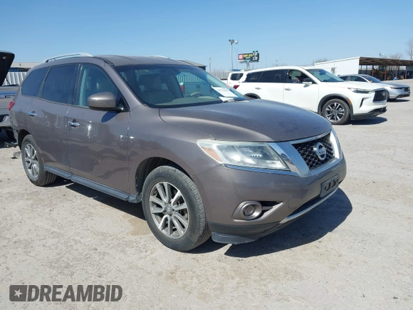 2014 Nissan Pathfinder SV with VIN 5N1AR2MN2EC626243, listed as a IAAI auction lot 41774399 with 146,363 mi miles. Bid and sale history available at carsss.com. Image 1.