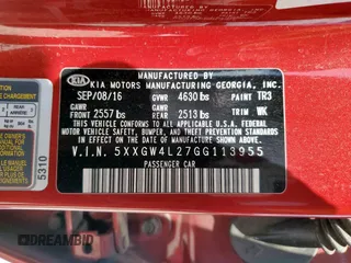 2016 Kia Optima SX Turbo with VIN 5XXGW4L27GG113955, listed as a Copart auction lot 60262045 with 162,632 mi miles and Clean title. Bid and sale history available at DreamBid. Image 12.
