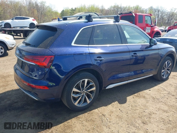2021 Audi Q5 Premium Plus with VIN WA1BAAFY9M2025847, listed as a IAAI auction lot 42094549 with 101,517 mi miles and . Bid and sale history available at DreamBid. Image 4.
