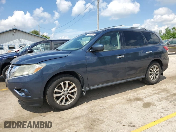 2014 Nissan Pathfinder S z VIN 5N1AR2MN4EC712833, wystawiony jako Copart lot #57074105 z przebiegiem 108 969 mil mil oraz Czysty tytuł • Clean title. Historia ofert i sprzedaży dostępna na DreamBid. Obrazek 1.