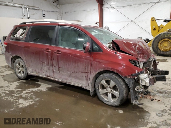 2013 Toyota Sienna LE AAS with VIN 5TDKK3DC6DS403475, listed as a Copart auction lot 42378895 with Not Provided miles and Non Repairable. Bid and sale history available at DreamBid. Image 4.