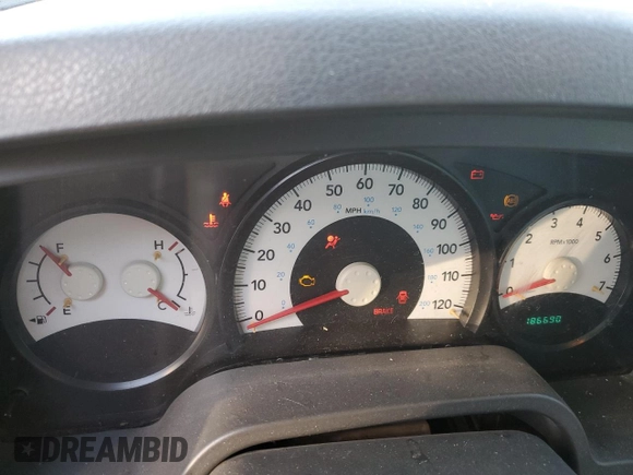 2006 Dodge Dakota ST with VIN 1D7HE28K26S626657, listed as a Copart auction lot 88314565 with 186,690 mi miles and Salvage Title. Bid and sale history available at carsss.com. Image 9.