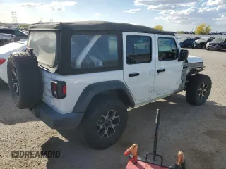 2018 Jeep Wrangler Unlimited Sport with VIN 1C4HJXDN0JW298109, listed as a Copart auction lot 52991795 with 94,445 mi miles and Salvage title. Bid and sale history available at DreamBid. Image 3.