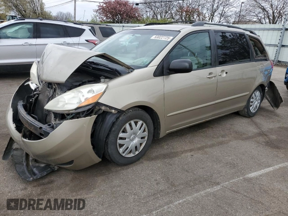 2007 Toyota Sienna CE with VIN 5TDZK23C77S026167, listed as a Copart auction lot 53022725 with 237,966 mi miles and Salvage Title. Bid and sale history available at DreamBid. Image 1.