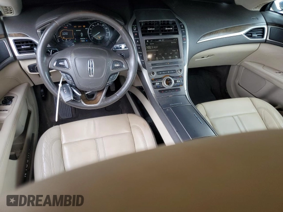 2017 Lincoln MKZ Select with VIN 3LN6L5C91HR641867, listed as a Copart auction lot 59538595 with 55,865 mi miles and Salvage title. Bid and sale history available at DreamBid. Image 8.