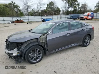 2021 Honda Civic Sedan EX-L with VIN 2HGFC1F73MH706233, listed as a Copart auction lot 50143425 with 79,443 mi miles and Salvage Title. Bid and sale history available at carsss.com. Image 1.