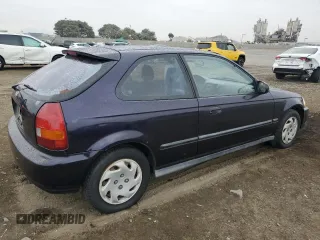 1997 Honda Civic DX with VIN 2HGEJ6342VH107818, listed as a Copart auction lot 78277454 with 176,302 mi miles and Clean Title. Bid and sale history available at DreamBid. Image 3.