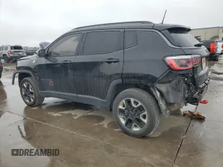 2018 Jeep Compass Trailhawk with VIN 3C4NJDDB6JT456305, listed as a Copart auction lot 44175405 with 124,636 mi miles and Salvage Title. Bid and sale history available at carsss.com. Image 2.