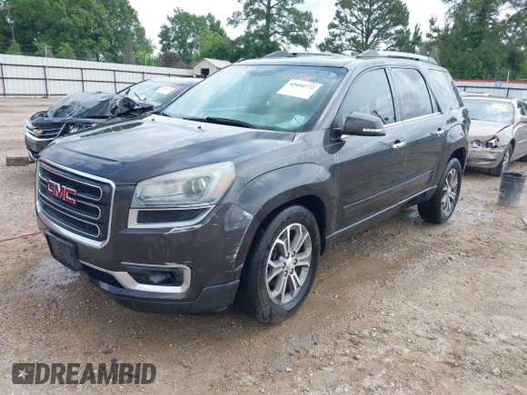 2014 GMC Acadia SLT z VIN 1GKKRRKD6EJ205993, wystawiony jako IAAI lot #42056772 z przebiegiem 287 943 mil mil oraz . Historia ofert i sprzedaży dostępna na DreamBid. Obrazek 2.