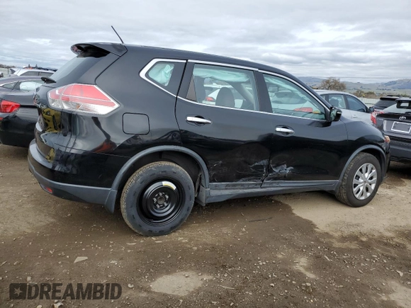 2015 Nissan Rogue SV with VIN KNMAT2MT7FP537914, listed as a Copart auction lot 45238945 with 144,236 mi miles and Salvage Title. Bid and sale history available at DreamBid. Image 3.