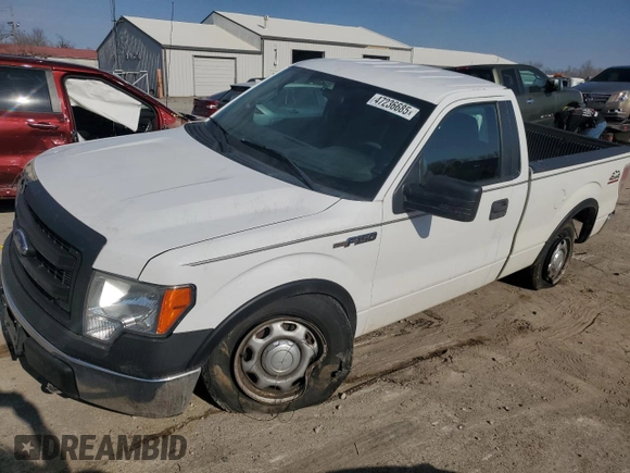 2014 Ford F-150 XL with VIN 1FTMF1EMXEKG21467, listed as a Copart auction lot 47236685 with 168,052 mi miles and Salvage Title. Bid and sale history available at carsss.com. Image 1.