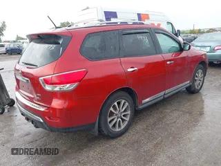 2014 Nissan Pathfinder S with VIN 5N1AR2MM7EC619604, listed as a IAAI auction lot 42694493 with 75,388 mi miles and . Bid and sale history available at DreamBid. Image 4.