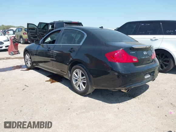 2013 Infiniti G37 Sedan Journey with VIN JN1CV6APXDM723255, listed as a IAAI auction lot 41918619 with 94,624 mi miles. Bid and sale history available at carsss.com. Image 3.