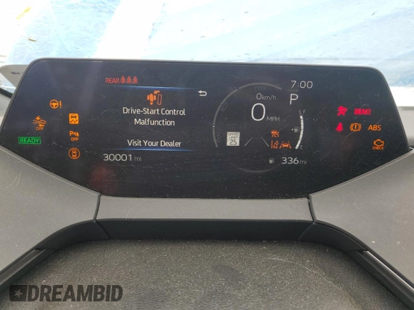 2023 Toyota Prius LE z VIN JTDACAAU1P3000455, wystawiony jako Copart lot #58039065 z przebiegiem 30 001 mil mil oraz Nie do naprawy • Non repairable. Historia ofert i sprzedaży dostępna na DreamBid. Obrazek 9.