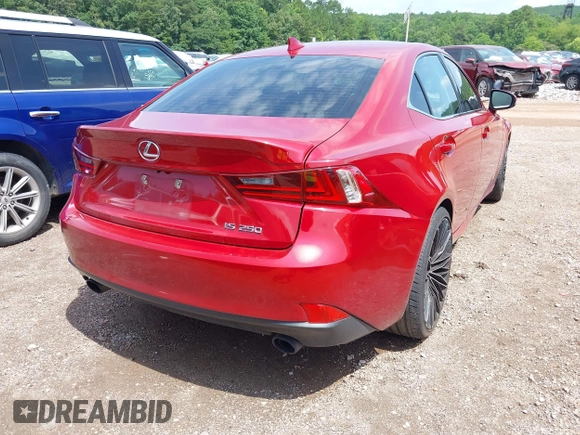 2015 Lexus IS 250 with VIN JTHBF1D23F5082146, listed as a IAAI auction lot 42550539 with 125,288 mi miles and . Bid and sale history available at DreamBid. Image 4.