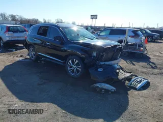 2014 Infiniti QX60 with VIN 5N1AL0MN0EC508293, listed as a IAAI auction lot 41620176 with 128,559 mi miles. Bid and sale history available at carsss.com. Image 1.