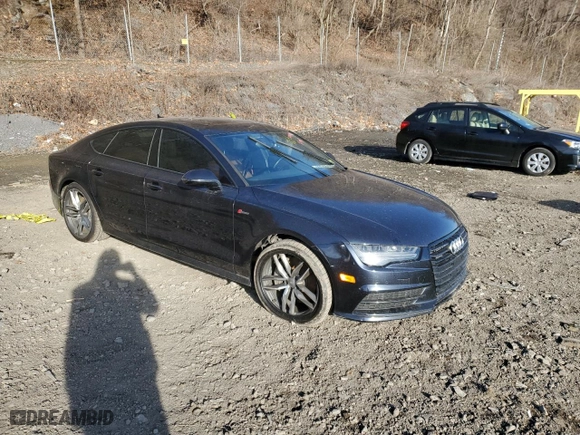 2016 Audi A7 3.0 Premium Plus with VIN WAUWGAFC6GN025766, listed as a Copart auction lot 40046403 with 76,821 mi miles. Bid and sale history available at carsss.com. Image 4.