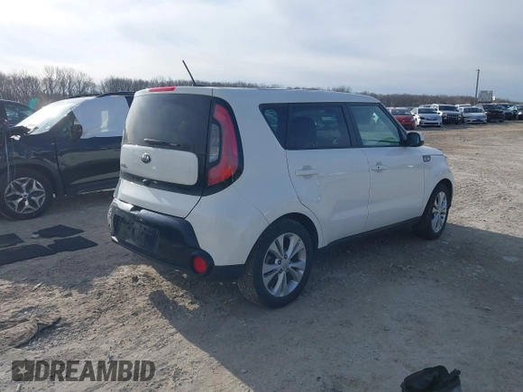 2016 Kia Soul + with VIN KNDJP3A58G7247568, listed as a IAAI auction lot 41868065 with 63,912 mi miles and . Bid and sale history available at DreamBid. Image 4.
