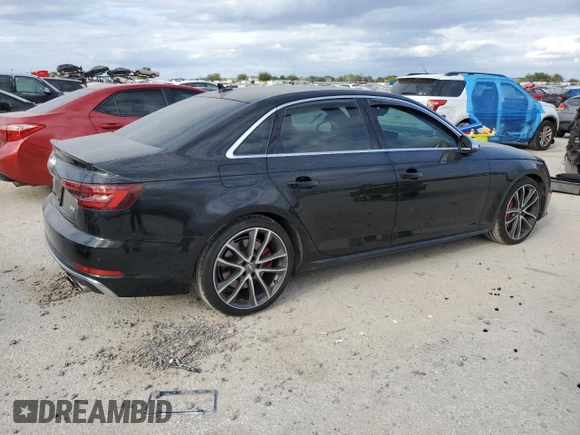 2019 Audi S4 Premium Plus with VIN WAUB4AF40KA034611, listed as a Copart auction lot 75869594 with 57,580 mi miles and Clean Title. Bid and sale history available at carsss.com. Image 3.