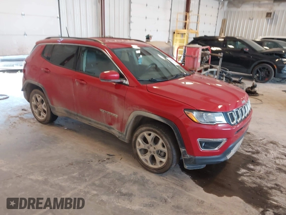 2019 Jeep Compass Limited z VIN 3C4NJDCB9KT752972, wystawiony jako IAAI lot #42590613 z przebiegiem 81 439 mil mil oraz . Historia ofert i sprzedaży dostępna na DreamBid. Obrazek 1.