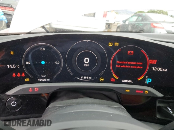 2022 Porsche Taycan with VIN WP0AA2Y11NSA14157, listed as a Copart auction lot 84951134 with 15,425 mi miles and Salvage title. Bid and sale history available at DreamBid. Image 9.