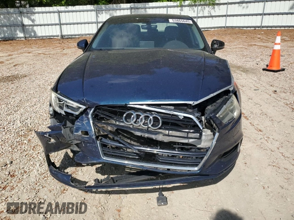 2017 Audi A3 Sedan Premium with VIN WAUB8GFF5H1026537, listed as a Copart auction lot 53865645 with 106,104 mi miles and Salvage Title. Bid and sale history available at carsss.com. Image 5.
