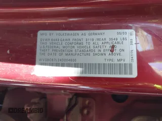 2004 Volkswagen Touareg z VIN WVGBC67L24D004600, wystawiony jako IAAI lot #42283582 z przebiegiem 192 135 mil mil oraz . Historia ofert i sprzedaży dostępna na DreamBid. Obrazek 9.