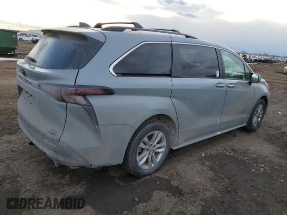 2023 Toyota Sienna XSE 25th Anniversary with VIN 5TDCSKFC2PS101424, listed as a Copart auction lot 42302165 with 53,074 mi miles and Salvage title. Bid and sale history available at DreamBid. Image 3.