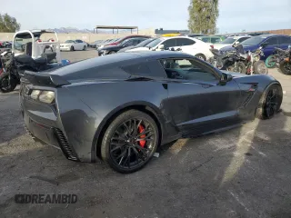 2017 Chevrolet Corvette Z06 1LZ with VIN 1G1YP2D61H5601885, listed as a Copart auction lot 84687114 with 41,827 mi miles and Salvage title. Bid and sale history available at DreamBid. Image 3.