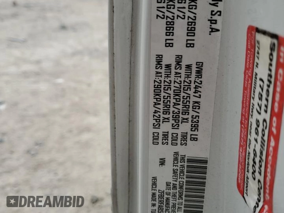 2017 Ram ProMaster City Cargo Tradesman with VIN ZFBERFAB5H6D68185, listed as a Copart auction lot 87757165 with 88,922 mi miles and Salvage Title. Bid and sale history available at DreamBid. Image 14.
