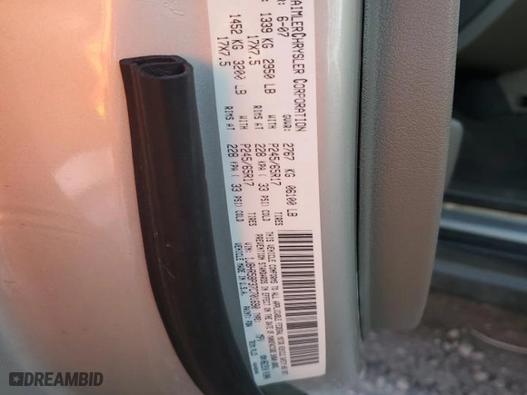 2007 Jeep Grand Cherokee Limited with VIN 1J8HR58P37C701690, listed as a Copart auction lot 42464075 with 148,145 mi miles and Salvage Title. Bid and sale history available at carsss.com. Image 13.