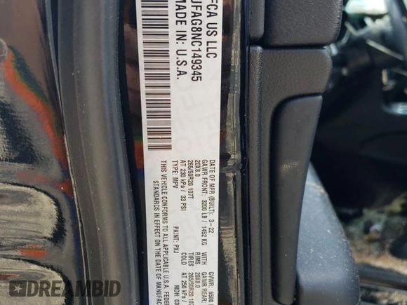 2022 Jeep Grand Cherokee WK Laredo E with VIN 1C4RJFAG8NC149345, listed as a Copart auction lot 66997474 with 0 mi miles and Salvage Title. Bid and sale history available at carsss.com. Image 13.