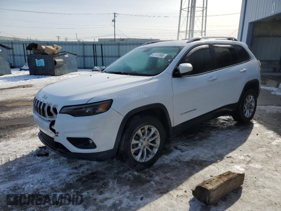 2019 Jeep Cherokee Latitude with VIN 1C4PJMCB0KD140786, listed as a Copart auction lot 44741895 with 80,950 mi miles and Salvage Title. Bid and sale history available at carsss.com. Image 1.