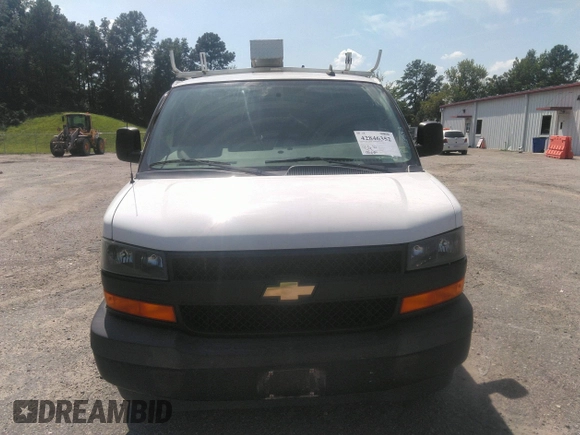 2019 Chevrolet Express Cargo with VIN 1GCWGAFPXK1240332, listed as a IAAI auction lot 42846352 with 99,506 mi miles and . Bid and sale history available at DreamBid. Image 12.