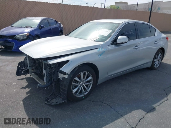 2017 Infiniti Q50 2.0t with VIN JN1CV7AP7HM641320, listed as a IAAI auction lot 41116062 with 164,024 mi miles. Bid and sale history available at carsss.com. Image 2.