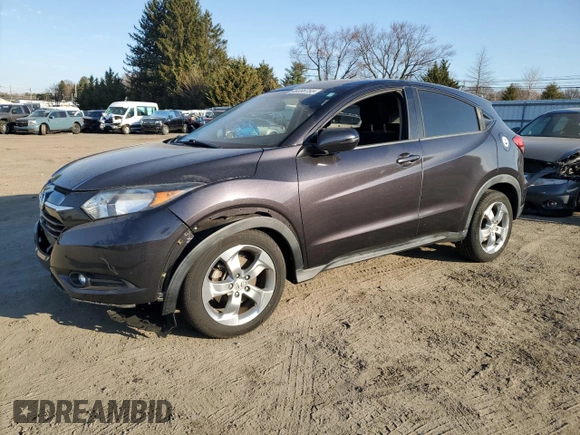 2017 Honda HR-V EX with VIN 3CZRU5H57HM724683, listed as a Copart auction lot 49206755 with 54,930 mi miles and Salvage Title. Bid and sale history available at carsss.com. Image 1.
