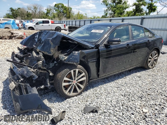 2017 Jaguar XE 35t Prestige with VIN SAJAK4BV6HA949302, listed as a Copart auction lot 51647995 with 61,695 mi miles and Salvage Title. Bid and sale history available at carsss.com. Image 1.