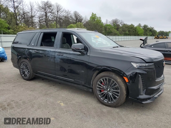 2024 Cadillac Escalade ESV AWD V-Series with VIN 1GYS4SK9XRR381010, listed as a Copart auction lot 56686185 with Not provided miles and Salvage title. Bid and sale history available at DreamBid. Image 4.
