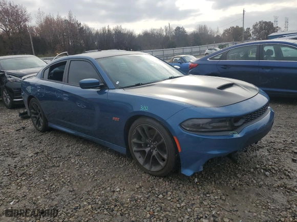 2020 Dodge Charger Scat Pack Widebody with VIN 2C3CDXGJ1LH228389, listed as a Copart auction lot 83210224 with 48,072 mi miles and Salvage Title. Bid and sale history available at carsss.com. Image 4.