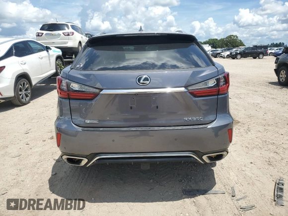 2017 Lexus RX 350 with VIN 2T2BZMCA7HC126055, listed as a Copart auction lot 60569195 with 68,973 mi miles and Salvage title. Bid and sale history available at DreamBid. Image 6.