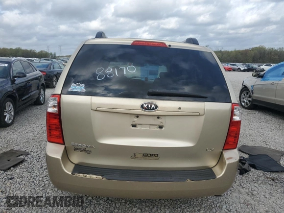 2008 Kia Sedona LX with VIN KNDMB233086221992, listed as a Copart auction lot 51444395 with 126,480 mi miles and Salvage Title. Bid and sale history available at carsss.com. Image 6.