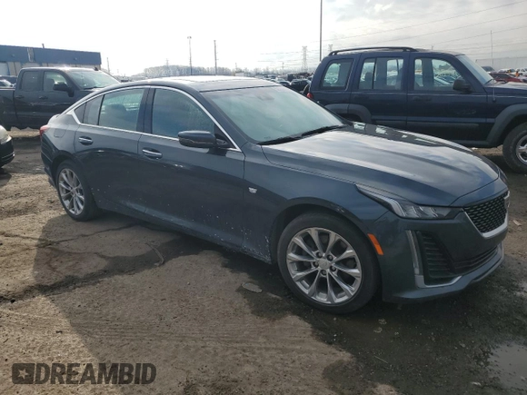 2022 Cadillac CT5 Premium Luxury z VIN 1G6DT5RK7N0112475, wystawiony jako Copart lot #52362675 z przebiegiem 77 752 mil mil oraz Szkody całkowita. Historia ofert i sprzedaży dostępna na DreamBid. Obrazek 4.