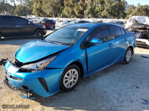 2022 Toyota Prius L Eco with VIN JTDKAMFU8N3157269, listed as a Copart auction lot 83969024 with 40,386 mi miles and Non Repairable. Bid and sale history available at carsss.com. Image 1.