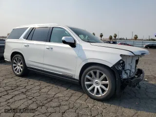 2021 Cadillac Escalade Premium Luxury Platinum with VIN 1GYS4DKL8MR217707, listed as a Copart auction lot 71491894 with 30,091 mi miles and Salvage Title. Bid and sale history available at carsss.com. Image 4.
