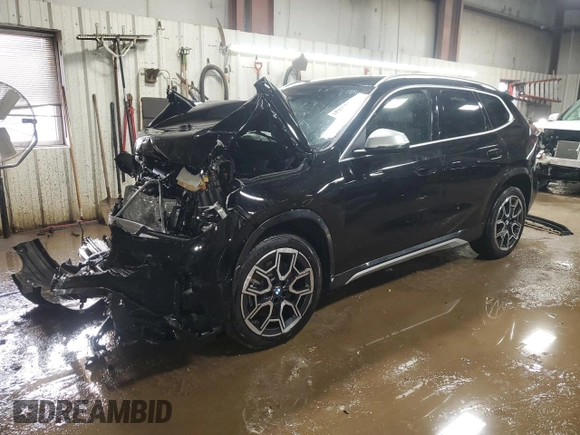 2023 BMW X1 xDrive28i with VIN WBX73EF08P5X85250, listed as a Copart auction lot 50158565 with 7,312 mi miles and Salvage Title. Bid and sale history available at DreamBid. Image 1.