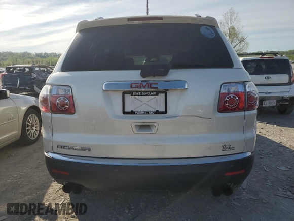 2010 GMC Acadia SLT1 with VIN 1GKLRMED7AJ269215, listed as a Copart auction lot 54445585 with 196,966 mi miles and Clean title. Bid and sale history available at DreamBid. Image 6.